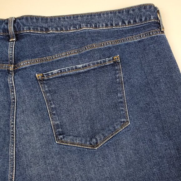 Old Navy Mid Rise Distressed Hem Denim Shorts Womens Size 26 Blue Jean Cutoffs - Picture 8 of 13